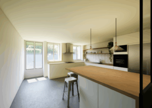 cuisine blanche e bois pour un design intemporel par Ynspir