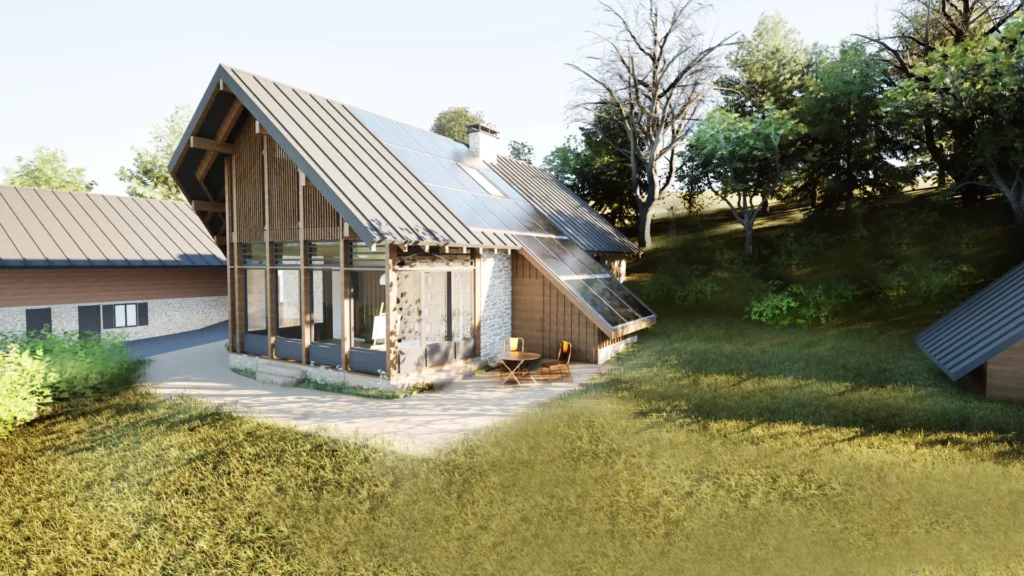 extension maison montagne chalet clémentine architecte d'intérieur