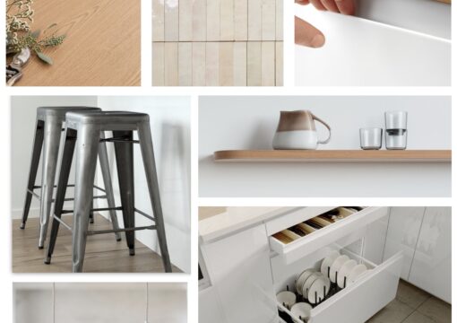 Cuisine scandinave blanche et bois dans le Var