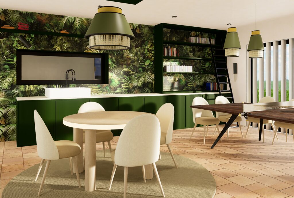 habitat thérapie plante verte 3D