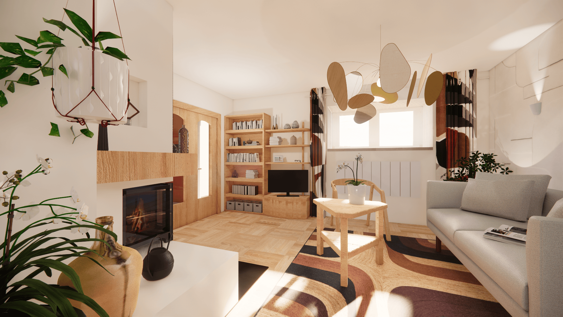 Plan 3D d'architecte d'intérieur aux arcs