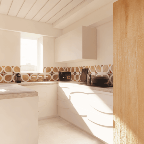 Projet Dame-Jeannes : un intérieur au style années 70