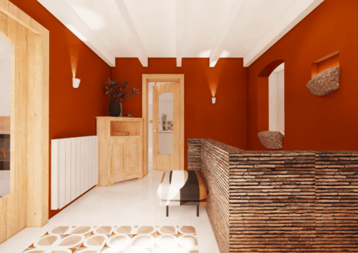 Projet Dame-Jeannes : un intérieur au style années 70