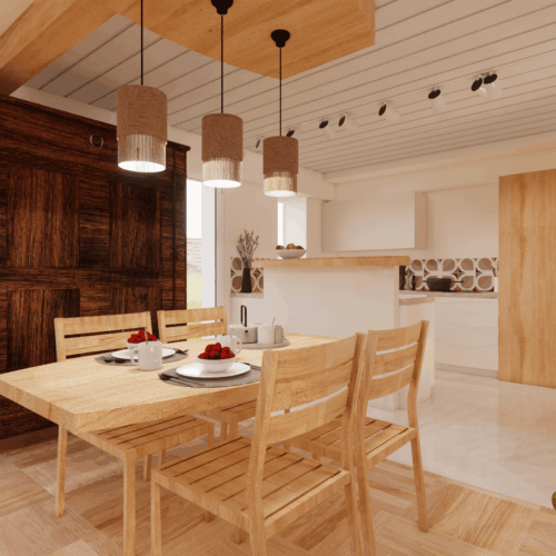 Projet Dame-Jeannes : un intérieur au style années 70