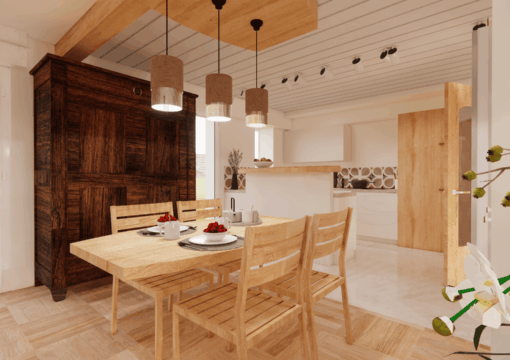 Projet Dame-Jeannes : un intérieur au style années 70