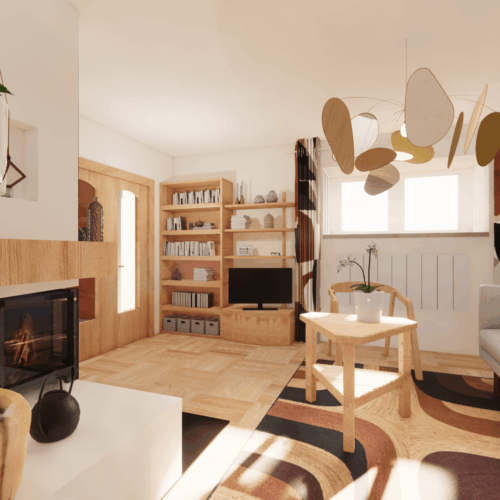 Projet Dame-Jeannes : un intérieur au style années 70