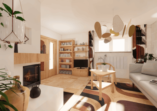 Projet Dame-Jeannes : un intérieur au style années 70