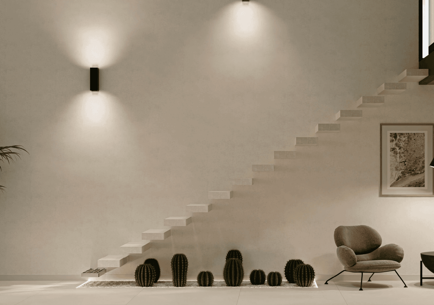 Escalier suspendu : une solution design et minimaliste