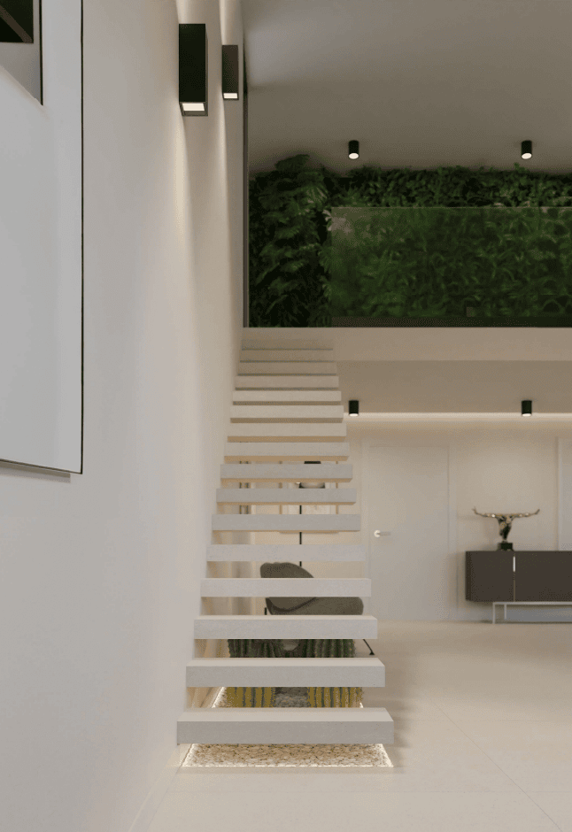 escalier suspendu