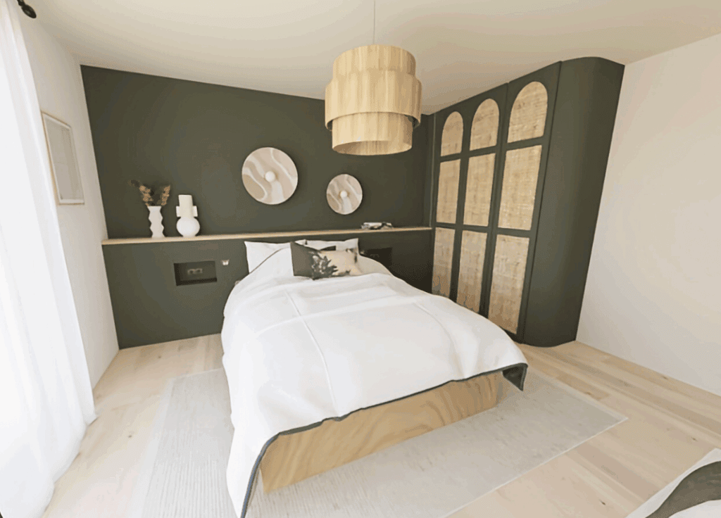 Niche tête de lit en placo 3D