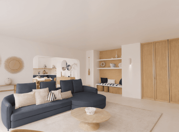 Aménagement d’un appartement en VEFA esprit bord de mer