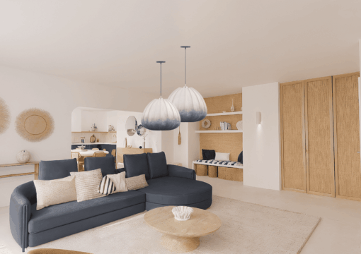 Aménagement d’un appartement en VEFA esprit bord de mer