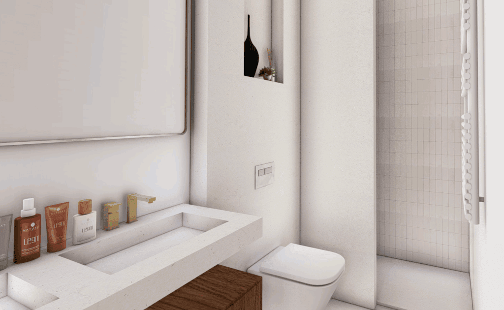 plan 3D double vasque