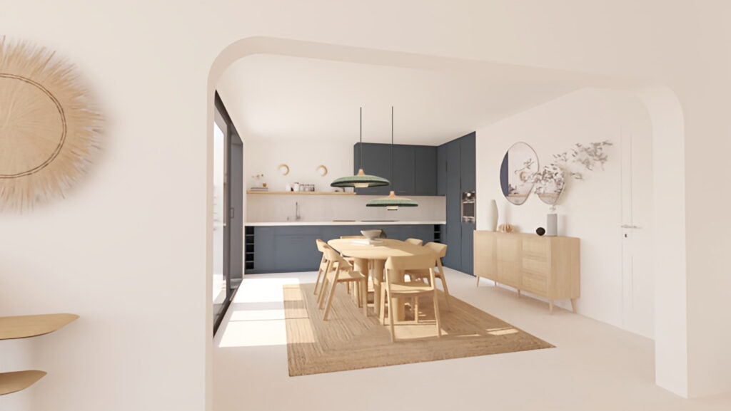 aménagement appartement vefa cuisine bord de ber