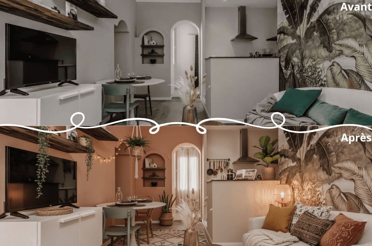 Decoration par l'ia avec un rendu avant après