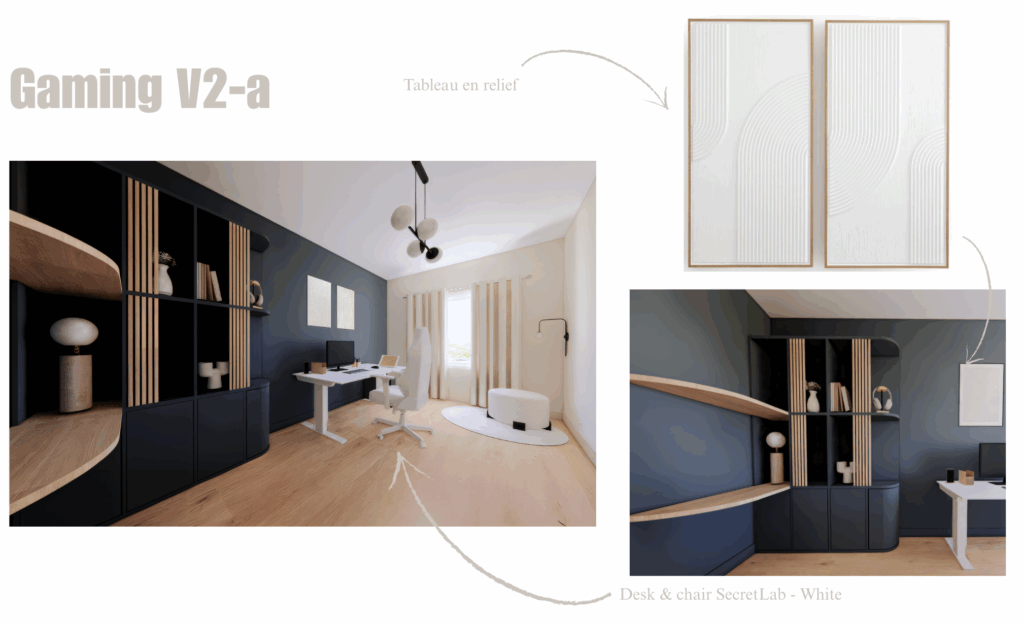 plans 3D Chambre de gaming design