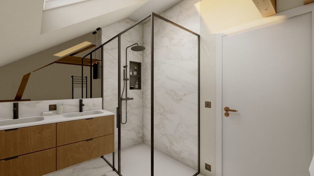 salle de bain sous combles metz