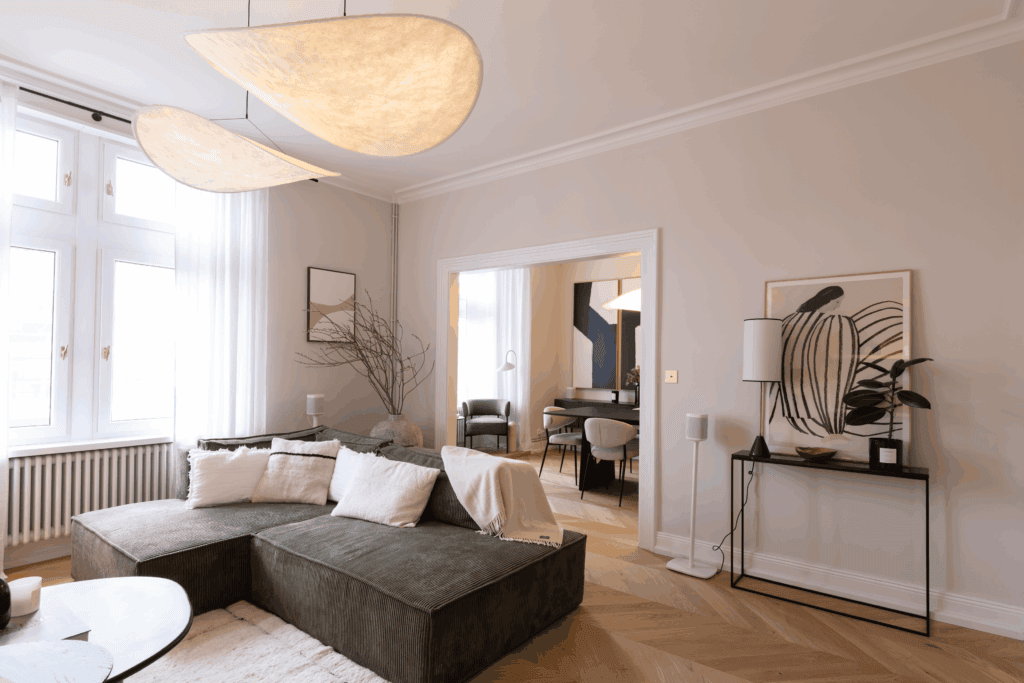 salon couleur blanc cassé