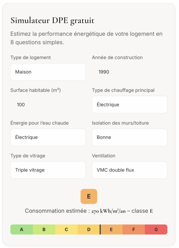 simulateur dpe gratuit en ligne