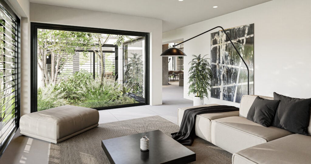 Gérer la lumière et l'intimité d'une extension vitrée