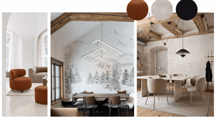 Créer une ambiance chalet : moodboard et projets by Ynspir