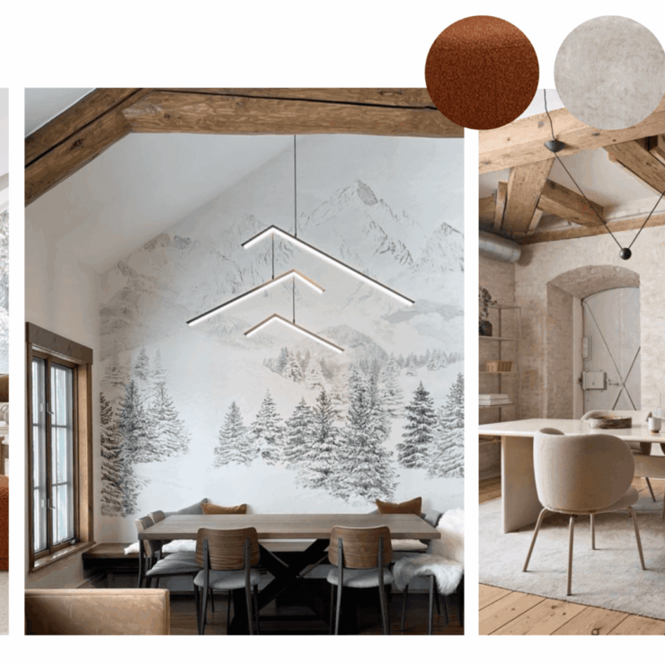 Créer une ambiance chalet : moodboard et projets by Ynspir