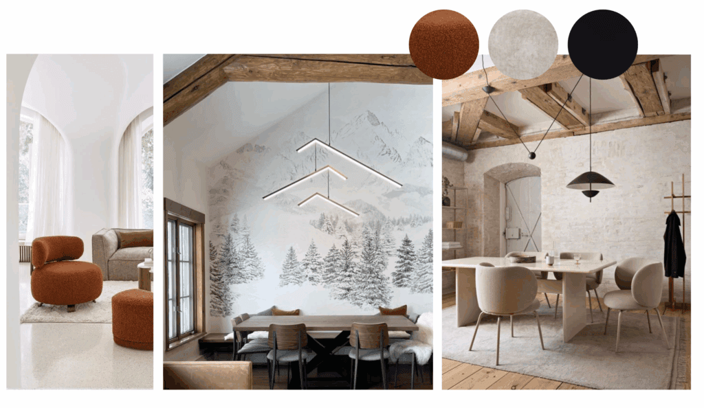 La palette de couleurs pour une ambiance chalet moderne