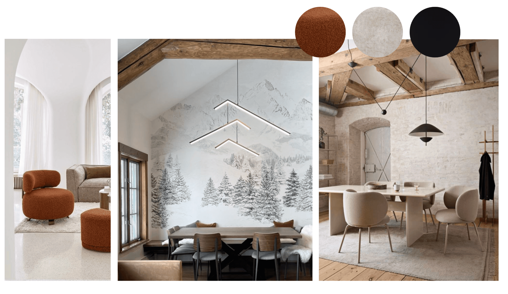 Créer une ambiance chalet : moodboard et projets by Ynspir