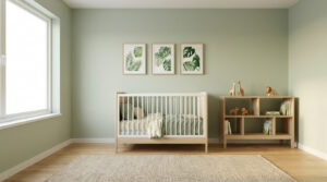 vert jungle chambre bébé