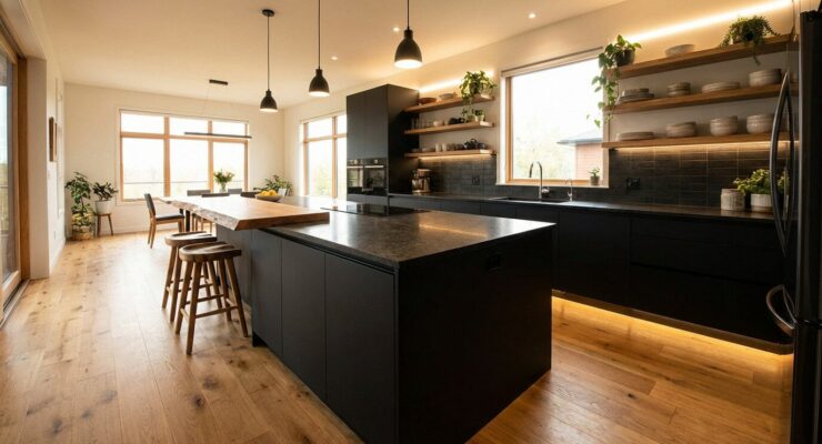 Cuisine noire : les conseils de nos décorateurs d’intérieur