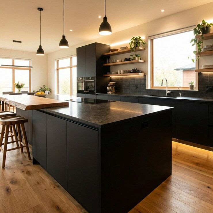 Cuisine noire : les conseils de nos décorateurs d’intérieur