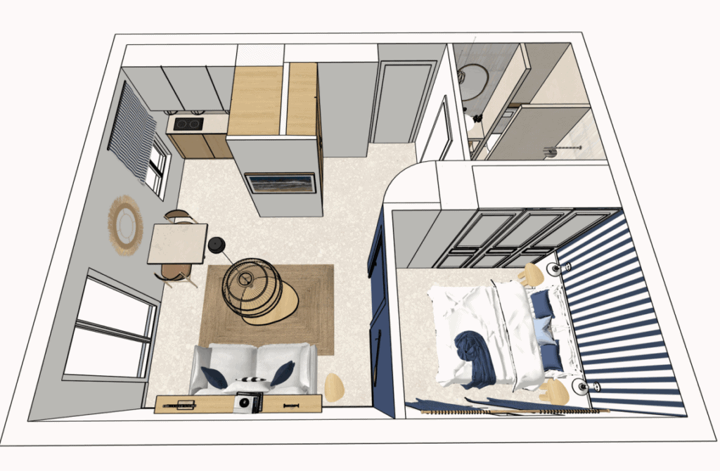 cloison design en placo pour ajouter une chambre