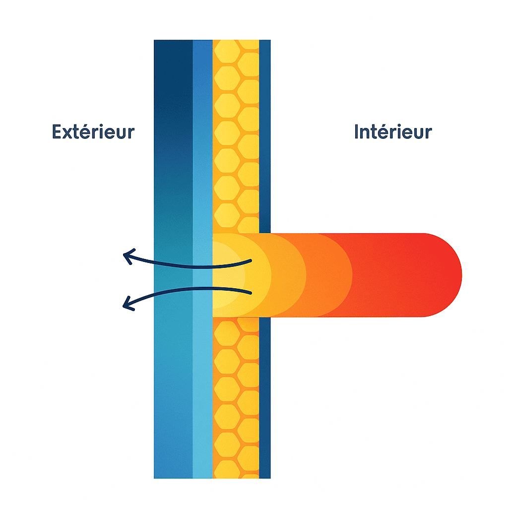 schéma d'un pont thermique