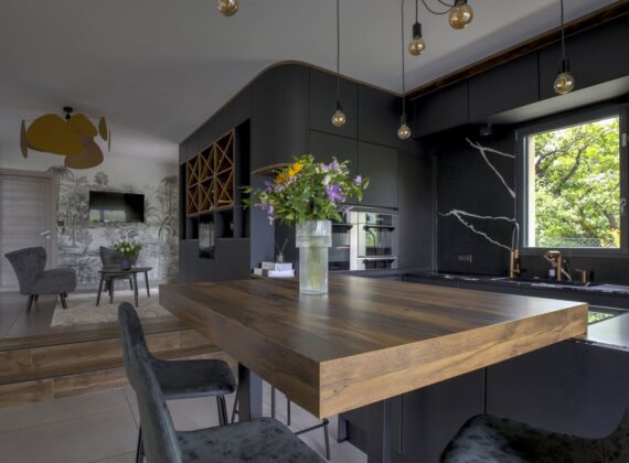 Cuisine sur-mesure avec cave à vin proche de Bourg-en-Bresse