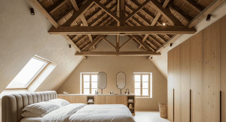 Supprimer une poutre de charpente ou la mettre en valeur ?