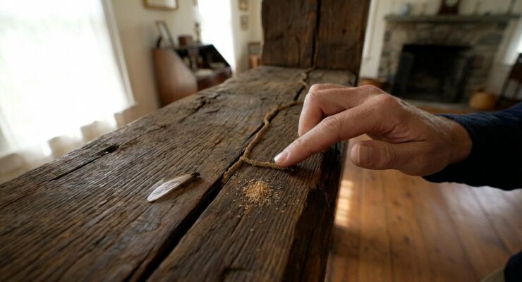 Symptômes de termites dans le bois : les signes avant les dégâts