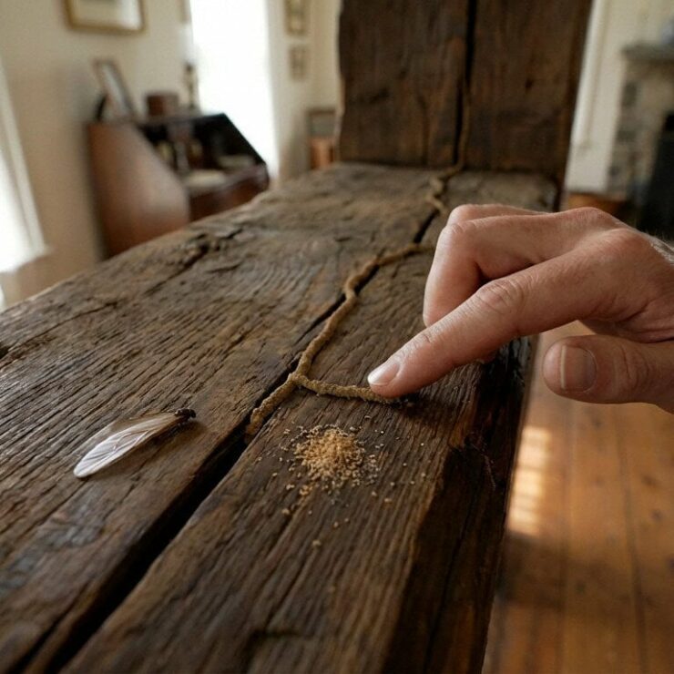 Symptômes de termites dans le bois : les signes avant les dégâts