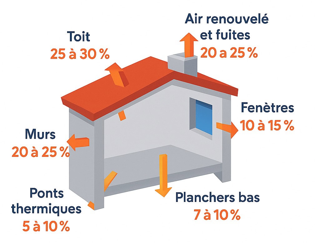 zone de déperdition pont thermique