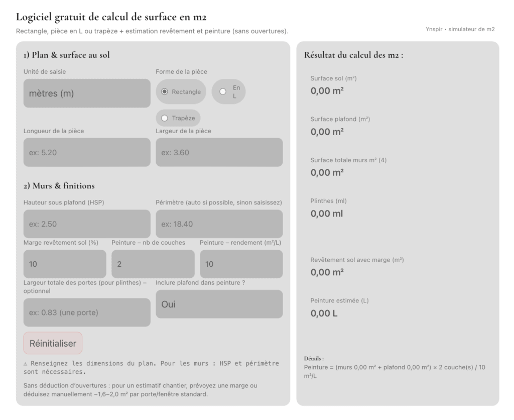 simulateur calcul m2 gratuit