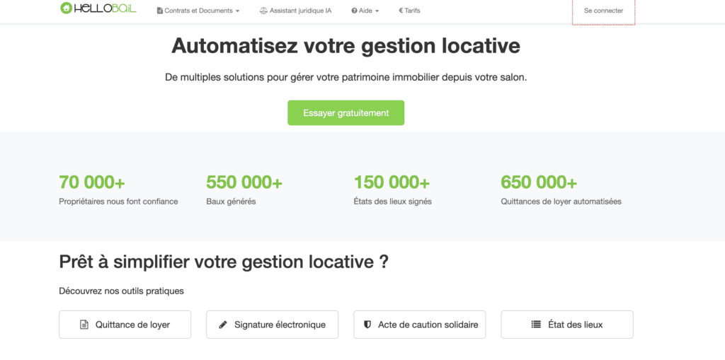 Hello Bail - Automatisez votre gestion locative