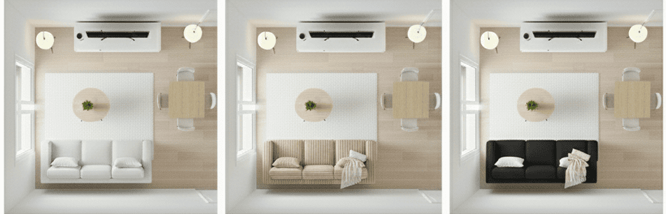 Les matières et couleurs d'un canapé qui agrandissent l'espace