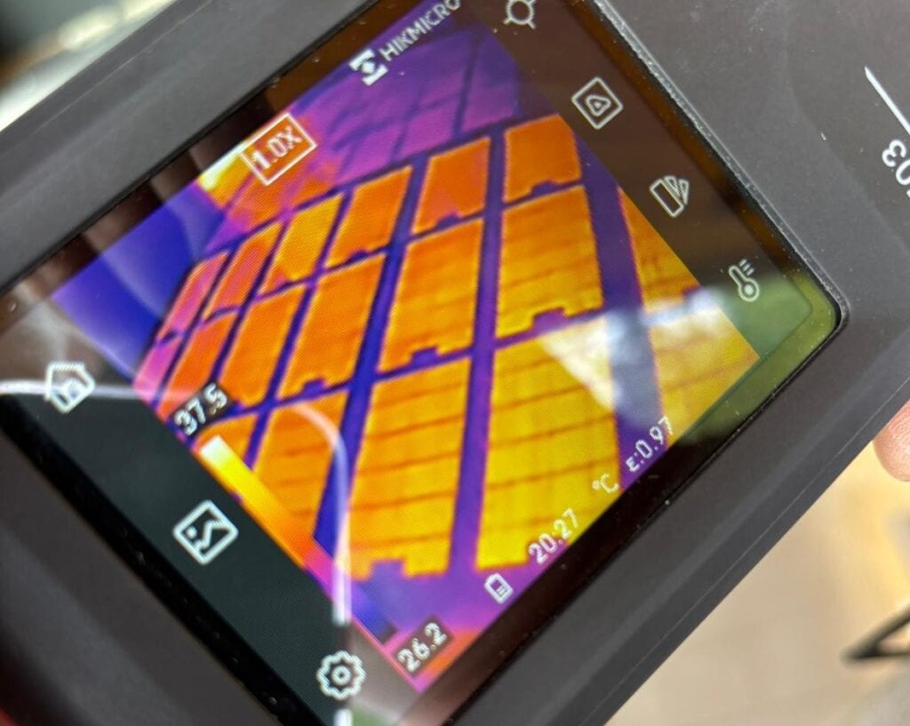 camera thermique après pose sol chauffant