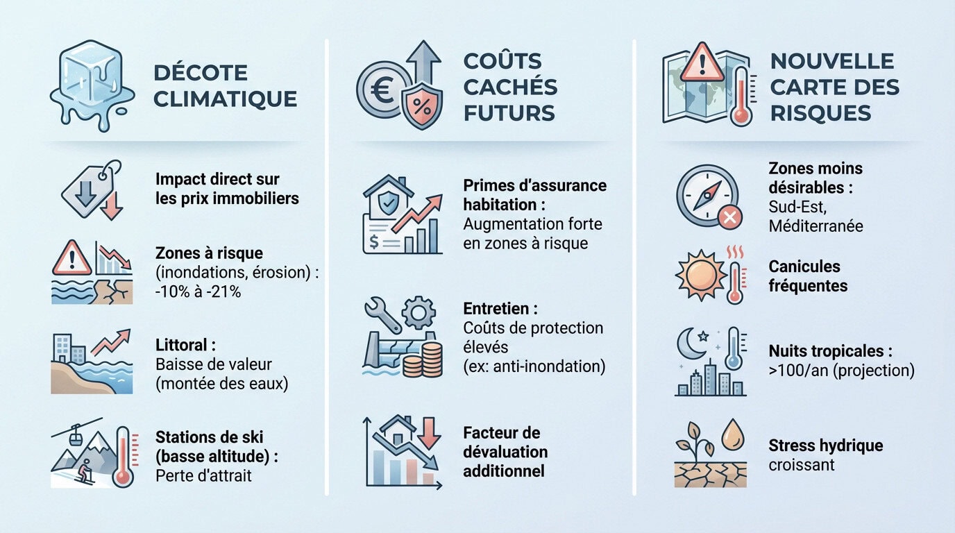 Illustration de l'impact du risque climatique sur la valeur immobilière