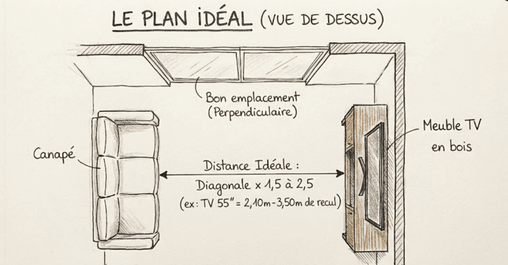 plan implantation tv fenetre