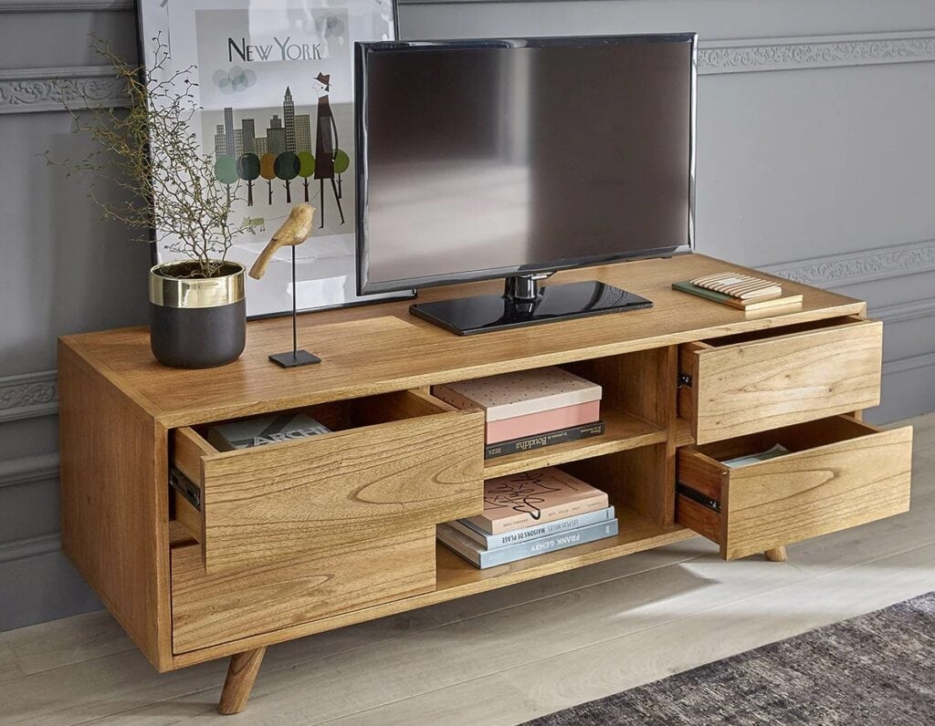 Meuble TV en Bois : apportez de la chaleur à votre coin télé