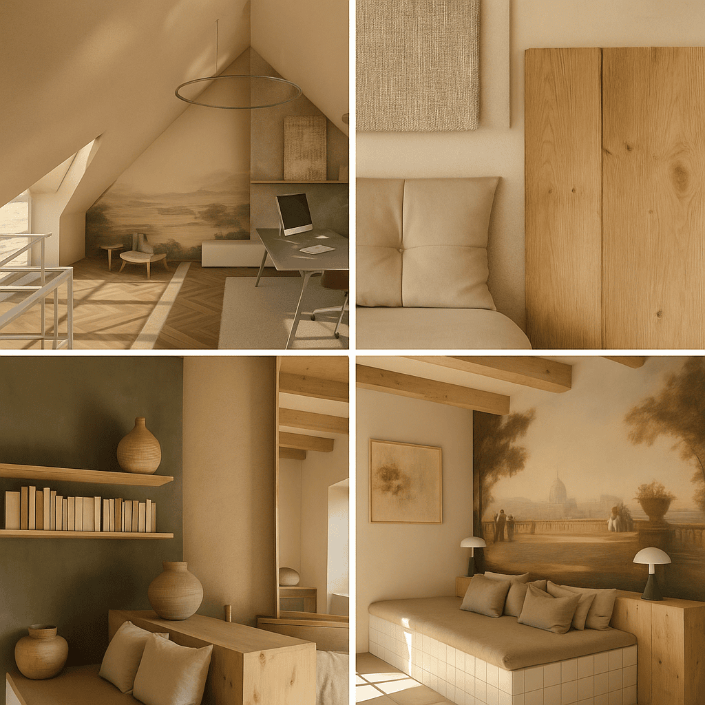 papier panoramique espace de travail domestique