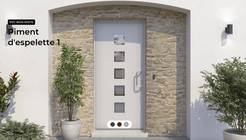 porte d'entrée blanc cassée