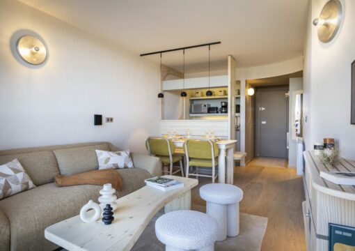 Rénovation d’un appartement aux Arcs 1800 – style Charlotte Perriand