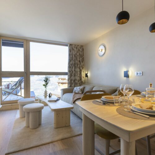 Rénovation d’un appartement aux Arcs 1800 – style Charlotte Perriand