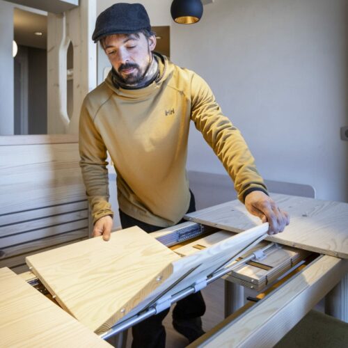 Rénovation d’un appartement aux Arcs 1800 – style Charlotte Perriand